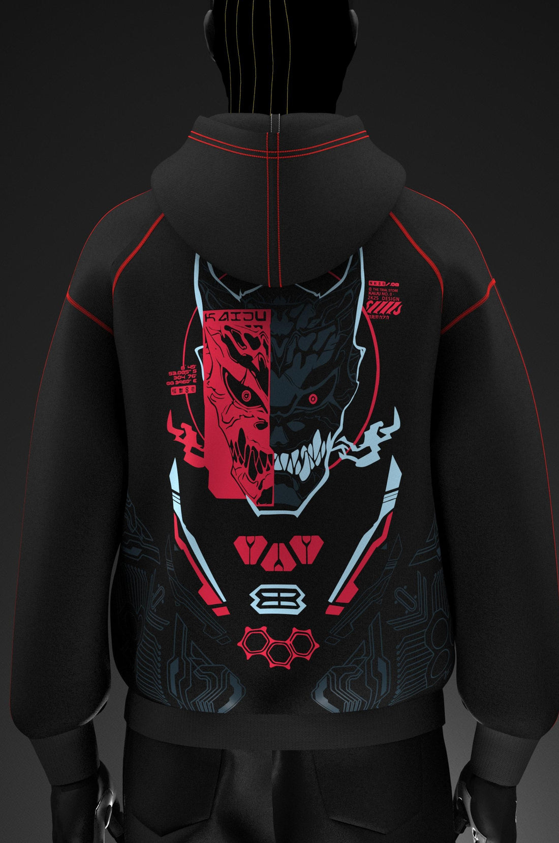 Kaiju No.8 // Screen & Puff // 350 GSM Cotton Fleece Hoodie