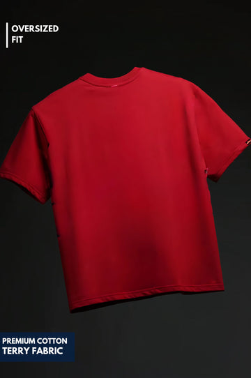 Plain Red Oversized Tshirt