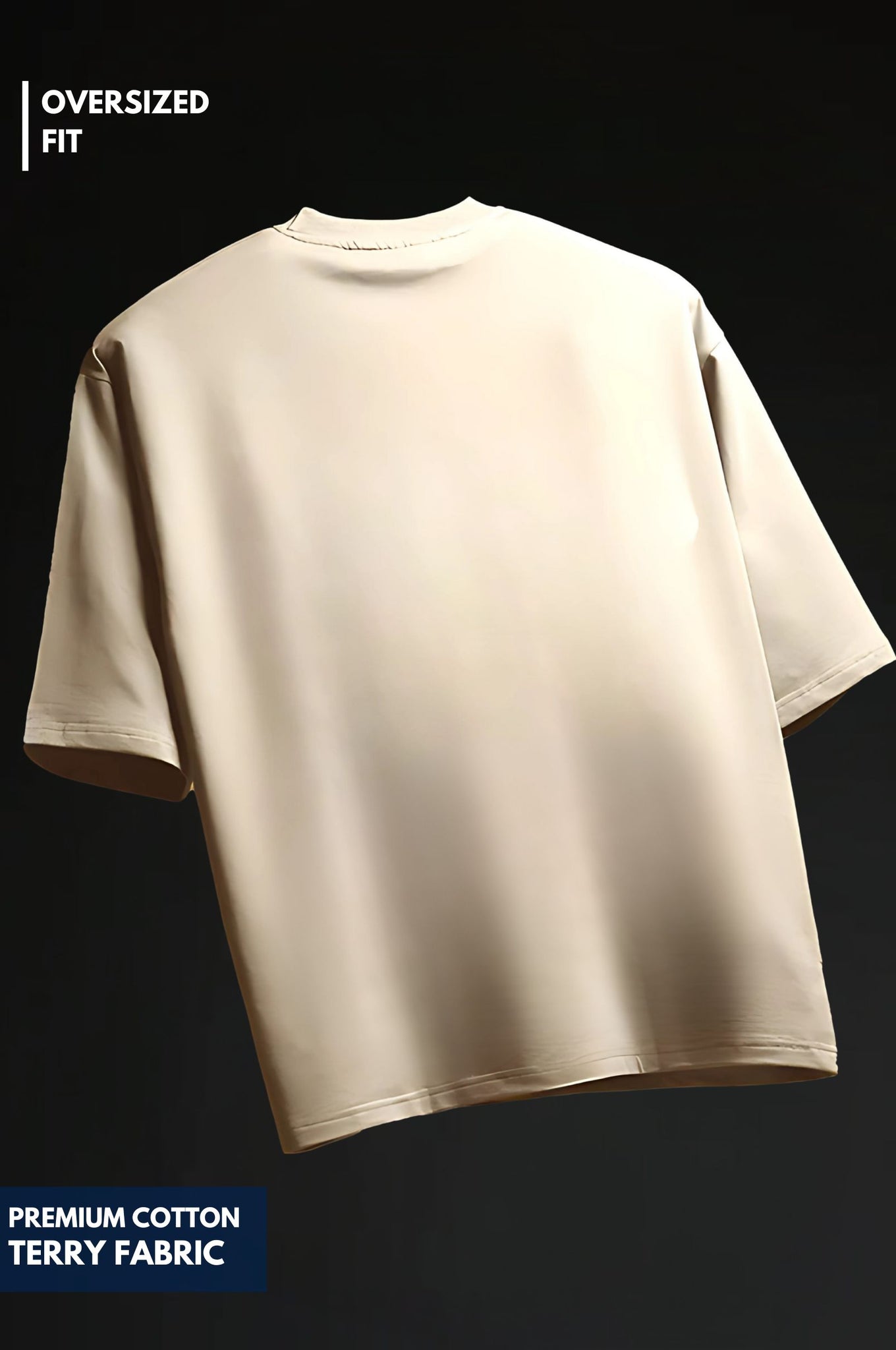 Plain Beige Oversized Tshirt