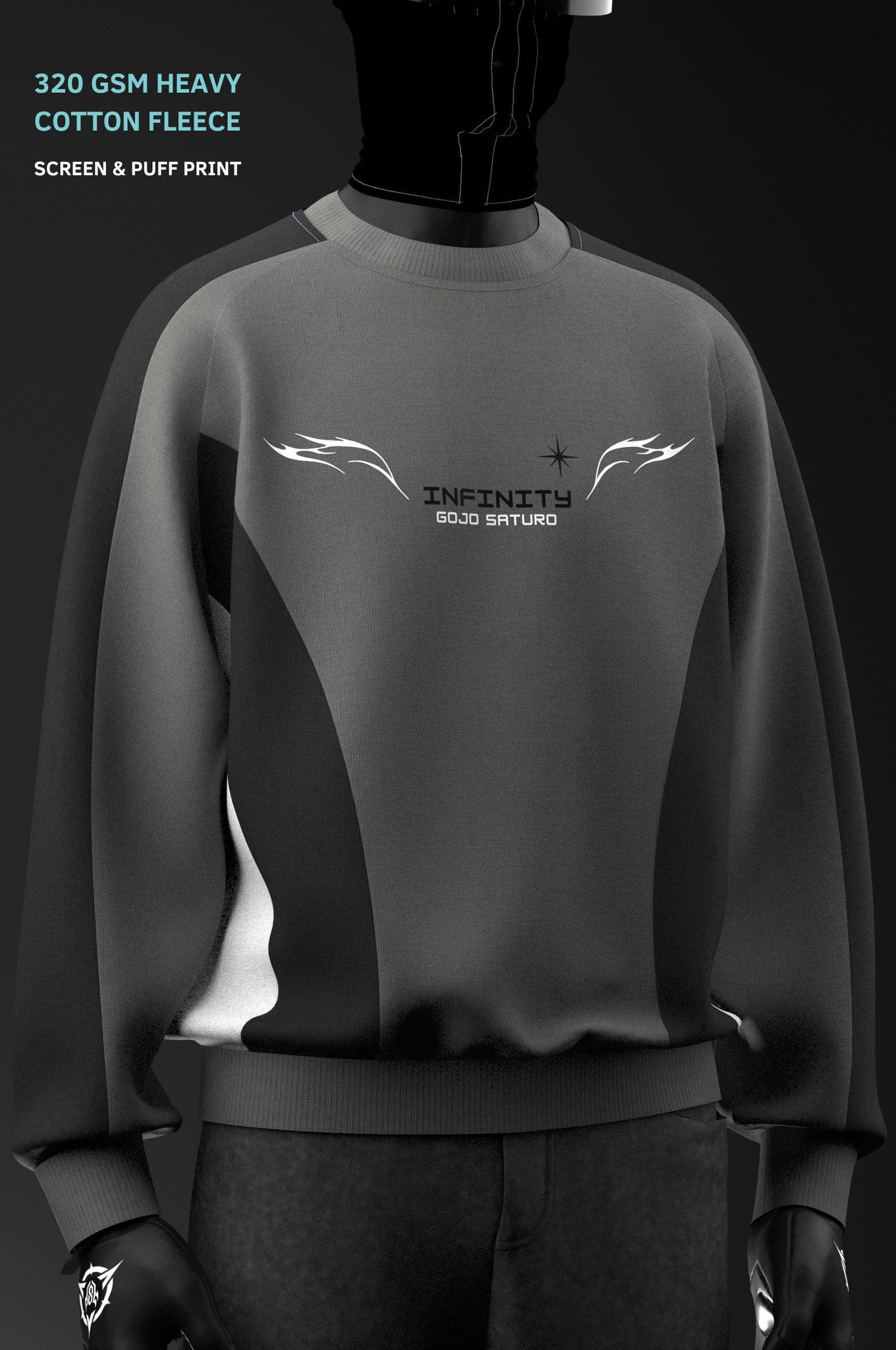 Infinity Void Sweatshirt // Screen & Puff // 320 GSM Cotton Fleece