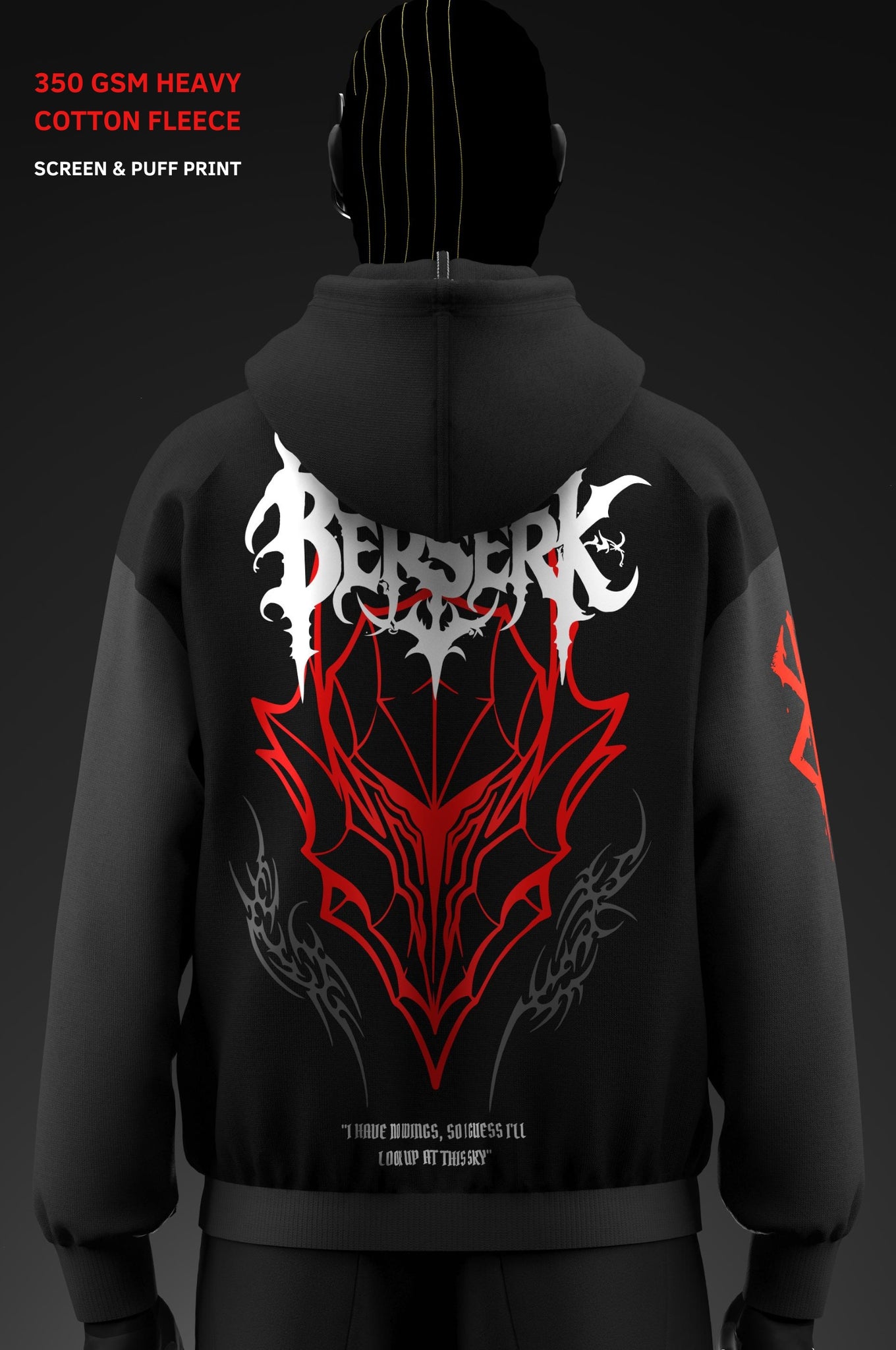Berserk Armor // Screen & Puff // 350 GSM Cotton Fleece Hoodie