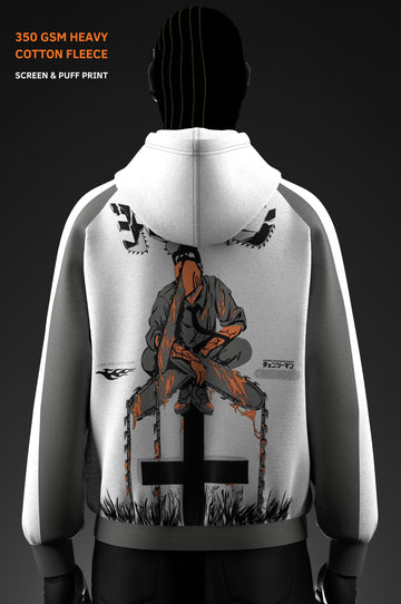 Chainsaw // Screen & Puff // 350 GSM Cotton Hoodie