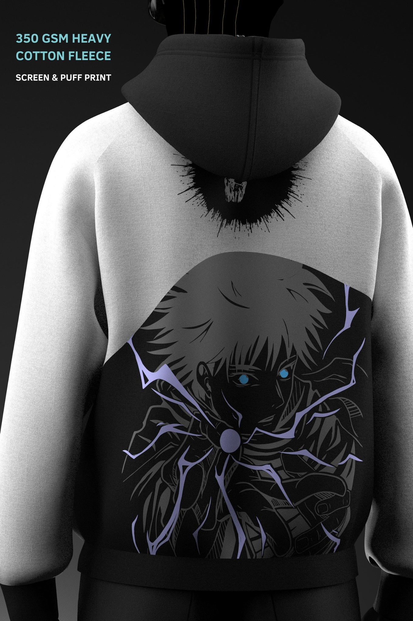 Team Saturo // Screen & Puff // 350 GSM Cotton Hoodie