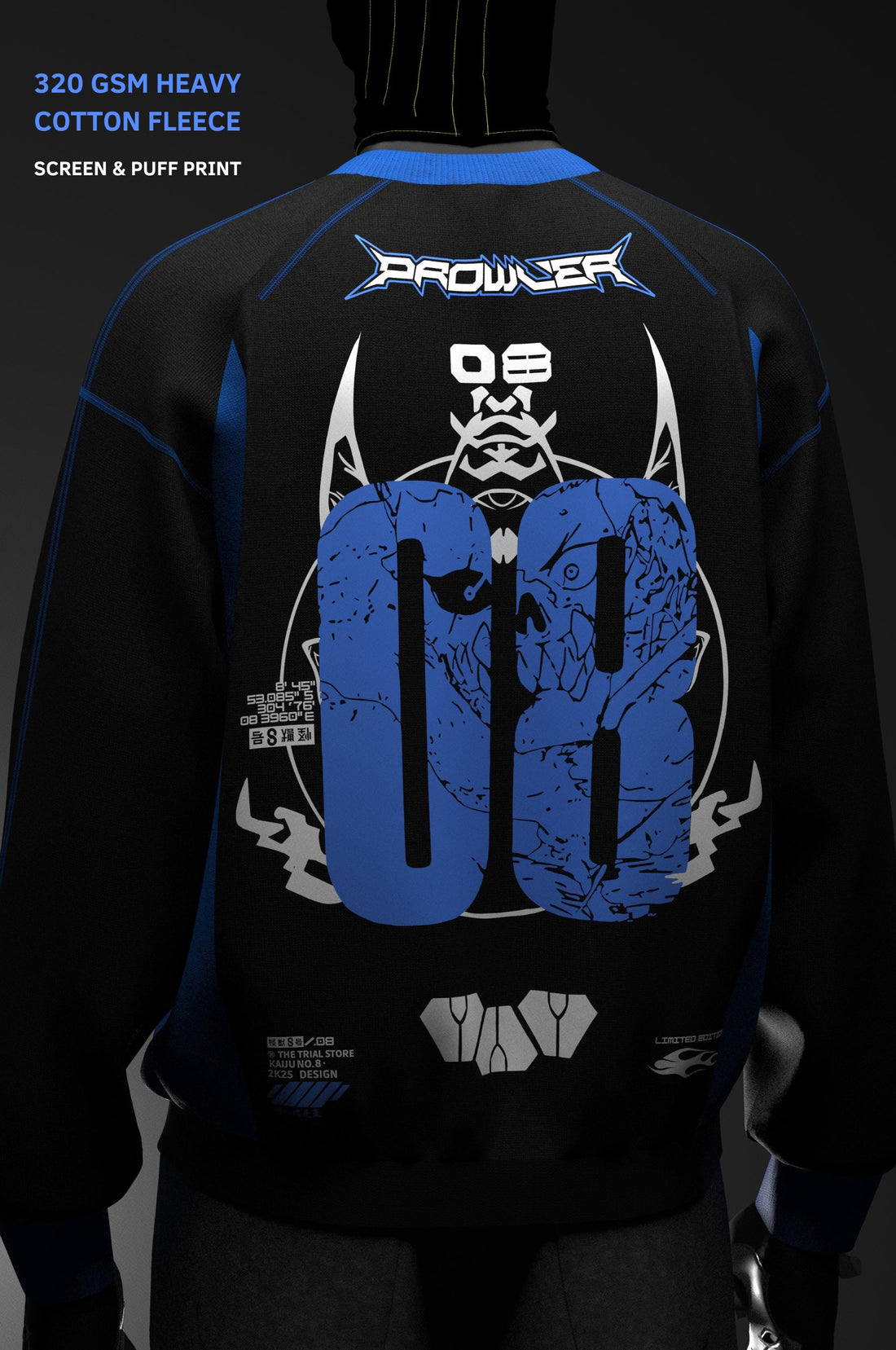 08 Kaiju Sweatshirt // Screen & Puff // 320 GSM Cotton Fleece