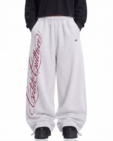 SCRIPT GREY BALLOON PANTS