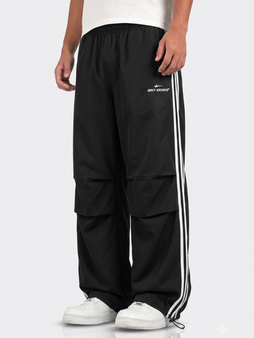 Pleated Striped Trackpant