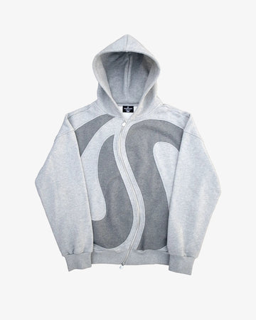 CURVED ZIPPER HOODIE