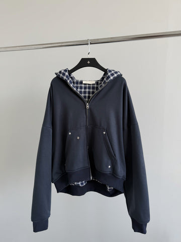 CREST REVERSIBLE ZIPPER HOODIE