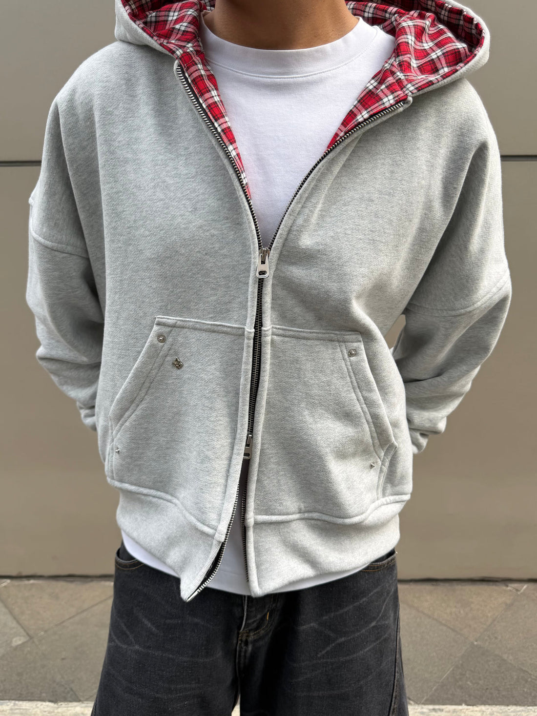 CREST REVERSIBLE ZIPPER HOODIE